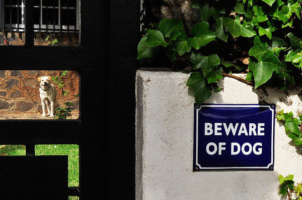 "Warnung vor dem Hund"-Schild