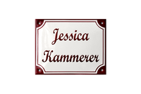 DANSBORG NAMENSSCHILD Emailleschild Jessica Kammerer