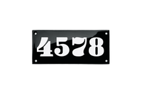 AMALIENBORG HAUSNUMMER 4578, weiß auf schwarz