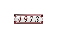 AUGUSTENBORG HAUSNUMMER 4973, rot auf weiß