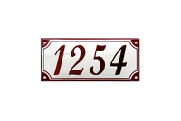 AMALIENBORG HAUSNUMMER 1254, rot auf weiß