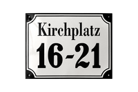 MARSELISBORG STRAßENSCHILD Emailleschild Kirchplatz 16-21