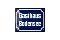 DANSBORG NAMENSSCHILD Emailleschild Gasthaus Bodensee