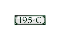 AUGUSTENBORG HAUSNUMMER 195-C, grün auf weiß